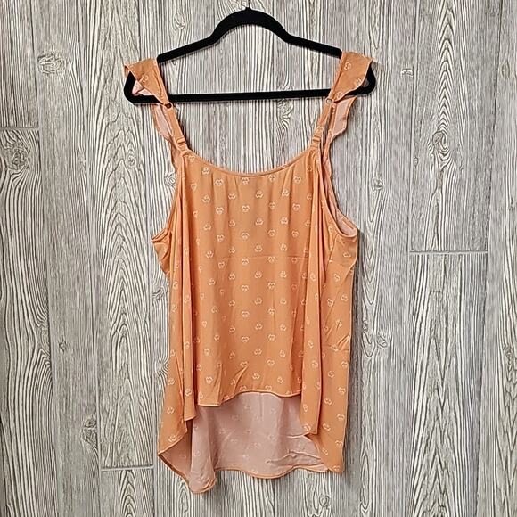 Torrid Washable Crinkle Gauze V-Neck Ruffle Strap Tank Women's Plus Size 1X NWT - Picture 6 of 9